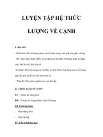 LUYỆN TẬP HỆ THỨC LƯỢNG VỀ CẠNH ppt