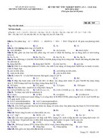 ĐỀ THI TNTHPT MÔN HÓA