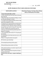 Bộ tiêu chí khảo sát công tác Đoàn