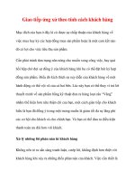 Giao tiếp ứng xử theo tính cách khách hàng ppt