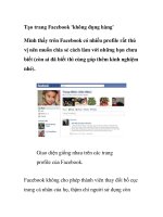 Tạo trang Facebook ''''không đụng hàng'''' pdf