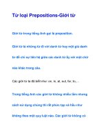 Từ loại Prepositions-Giới từ pot