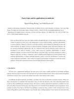 Fuzzy logic và ứng dụng của nó trong y học potx