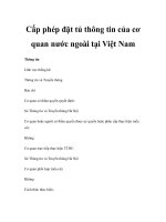 Cấp phép đặt tủ thông tin của cơ quan nước ngoài tại Việt Nam ppt