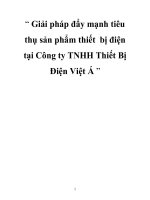Giải pháp đẩy mạnh tiêu thụ sản phẩm thiết bị điện tại Công ty TNHH Thiết Bị Điện