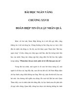 BÀI HỌC NGÀN VÀNG - CHƯƠNG XXVII potx