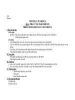 Giáo án hóa học lớp 11 - CHƯƠNG I: SỰ ĐIỆN LI pptx