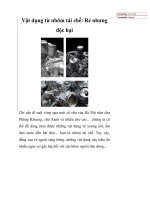 Vật dụng từ nhôm tái chế: Rẻ nhưng độc ppsx