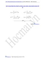 PHƯƠNG PHÁP LƯỢNG GIÁC HÓA TÍCH PHÂN HÀM VÔ TỈ pptx