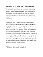 Loạt bài về lập Kế hoạch: Phần 1 - Giới thiệu chung ! pptx