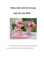 Đoán tính cách bé yêu qua màu sắc yêu thích pptx