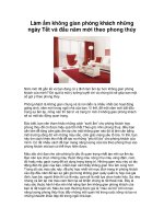 Làm ấm không gian phòng khách những ngày Tết và đầu năm mới theo phong doc