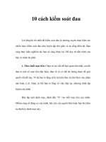10 cách kiểm soát đau doc