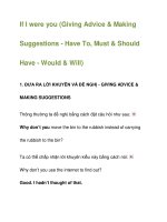 If I were you -Giving Advice & Making Suggestions doc