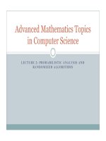 LECTURE 2: PROBABILISTIC ANALYSIS AND RANDOMIZED ALGORITHMS ppt