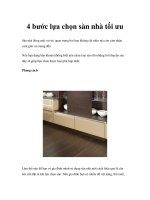 4 bước lựa chọn sàn nhà tối ưu Sàn nhà đóng một vai trò quan trọng bởi bạn docx