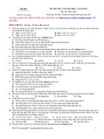 Đề thi thử môn hóa đề 14