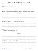 Bài tập ôn hè 10