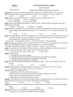 Đề thi thử đại học, cao đẳng môn hóa học có đáp án - Mã đề 023 pptx