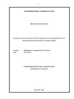 Summarized doctoral dissertation in political science: Sourcing commune officials and civil servants as ethnic minorities at the Western Highlands provinces at present period