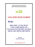 Đưa CNTT vào dạy nhạc ở THCS