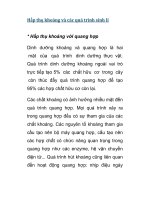 Hấp thụ khoáng và các quá trình sinh lí pptx