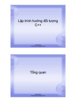 Báo cáo: lập trình hướng đối tượng C++ pps