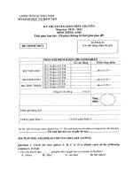 Đề thi TS lớp 10  chuyên Anh NH 2010-2011 của QNam