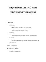 THỰC HÀNH LUYỆN GÕ PHÍM NHANH BẰNG TYPING TEST pps