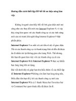 Hướng dẫn cách thiết lập IE9 để tối ưu hiệu năng làm việc ppsx