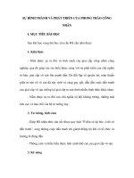 SỰ HÌNH THÀNH VÀ PHÁT TRIỂN CỦA PHONG TRÀO CÔNG NHÂN doc