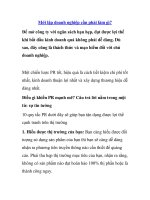 Mới lập doanh nghiệp cần phải làm gì? doc