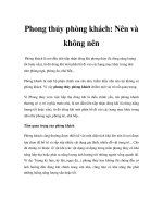 Phong thủy phòng khách: Nên và không nên Phòng khách là nơi đầu tiên tiếp nhận ppt