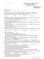 Đề thi HKII số 5 Lý 10