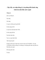 Cấp Giấy xác nhận đăng ký văn phòng điều hành công trình cho nhà thầu nước ngoài doc