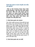 Cách bảo quản và vận chuyển các mẫu xét nghiệm doc