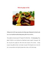 Món ăn giúp trẻ lâu pot