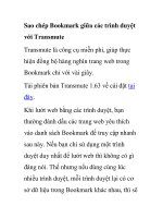 Sao chép Bookmark giữa các trình duyệt với Transmute docx