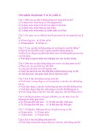 Trắc nghiệm Chuyển hóa VC và NL ( phần 1 ) pptx