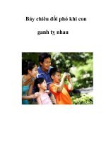 Bảy chiêu đối phó khi con ganh tỵ nhau pdf