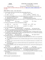 Đề thi thử môn hóa đề 9