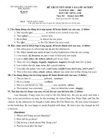 Đề thi dự bị TA năm 2008 Bac Giang