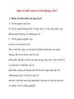 Bạn có biết cách trả lời phỏng vấn? pot