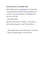 Hướng dẫn gỡ bỏ và cài đặt office 2003 pot