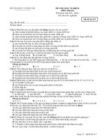 ĐỀ THI THỬ ĐẠI HỌC MÔN SINH NĂM 2010