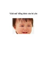 ''''Giải mã'''' tiếng khóc của bé yêu pot