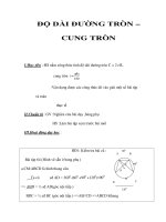 ĐỘ DÀI ĐƯỜNG TRÒN – CUNG TRÒN doc