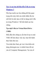 Tạo và sao lưu dữ liệu đến ổ đĩa ảo trong Windows 7 ppt