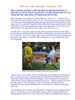 Hôm nay,cuộc chiến giữa Arentina- Đức