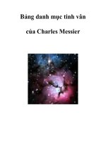 Bảng danh mục tinh vân của Charles Messier (Đặng Vũ Tuấn Sơn) potx